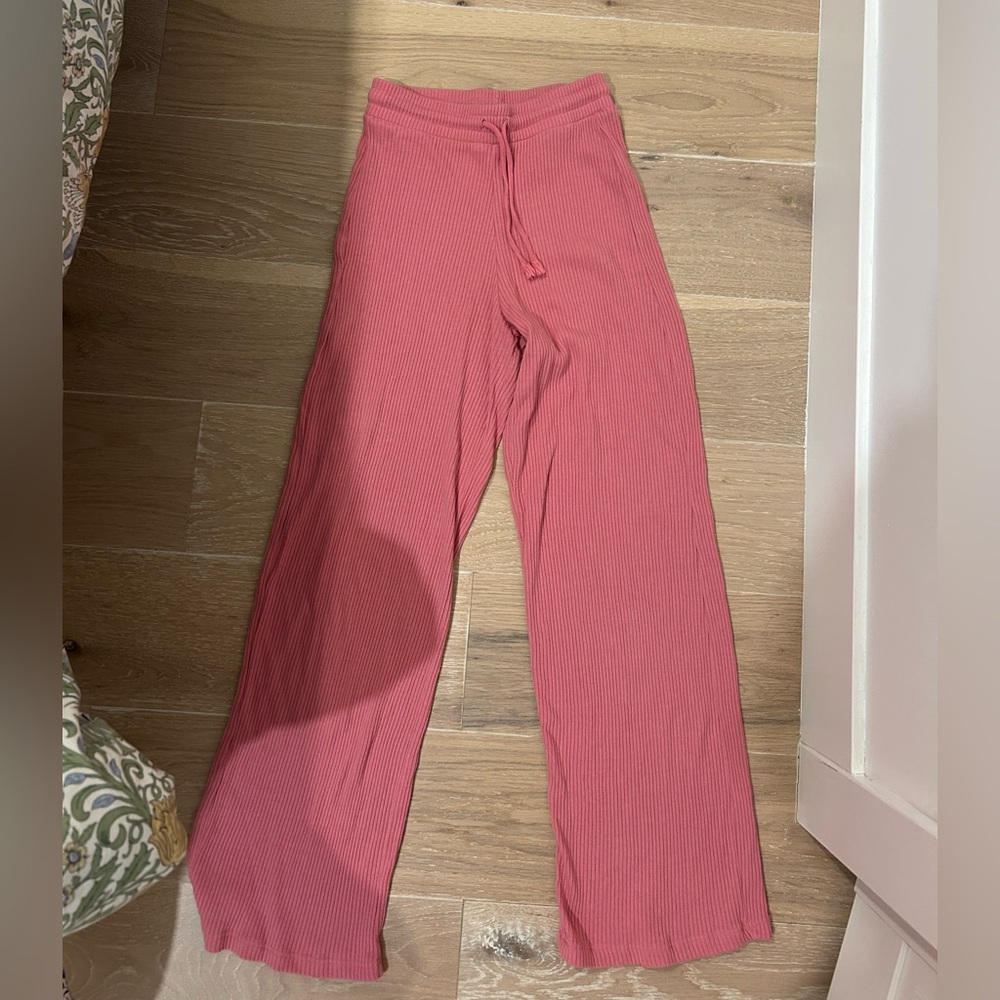 Zara Pink Ribbed Pants